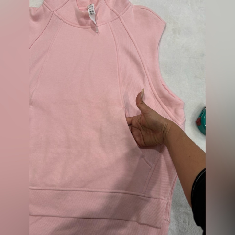 Lululemon Scuba Sleeveless Hoodie Vest Pink Oversized Athleisure XS/S - Picture 11 of 13